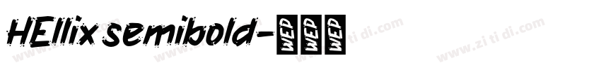 HEllix semibold字体转换